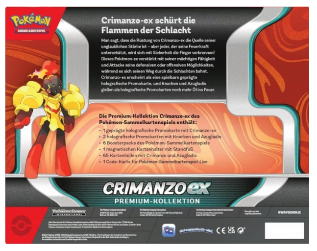 Pokémon TCG Crimanzo ex Premium-Kollektion (DE)