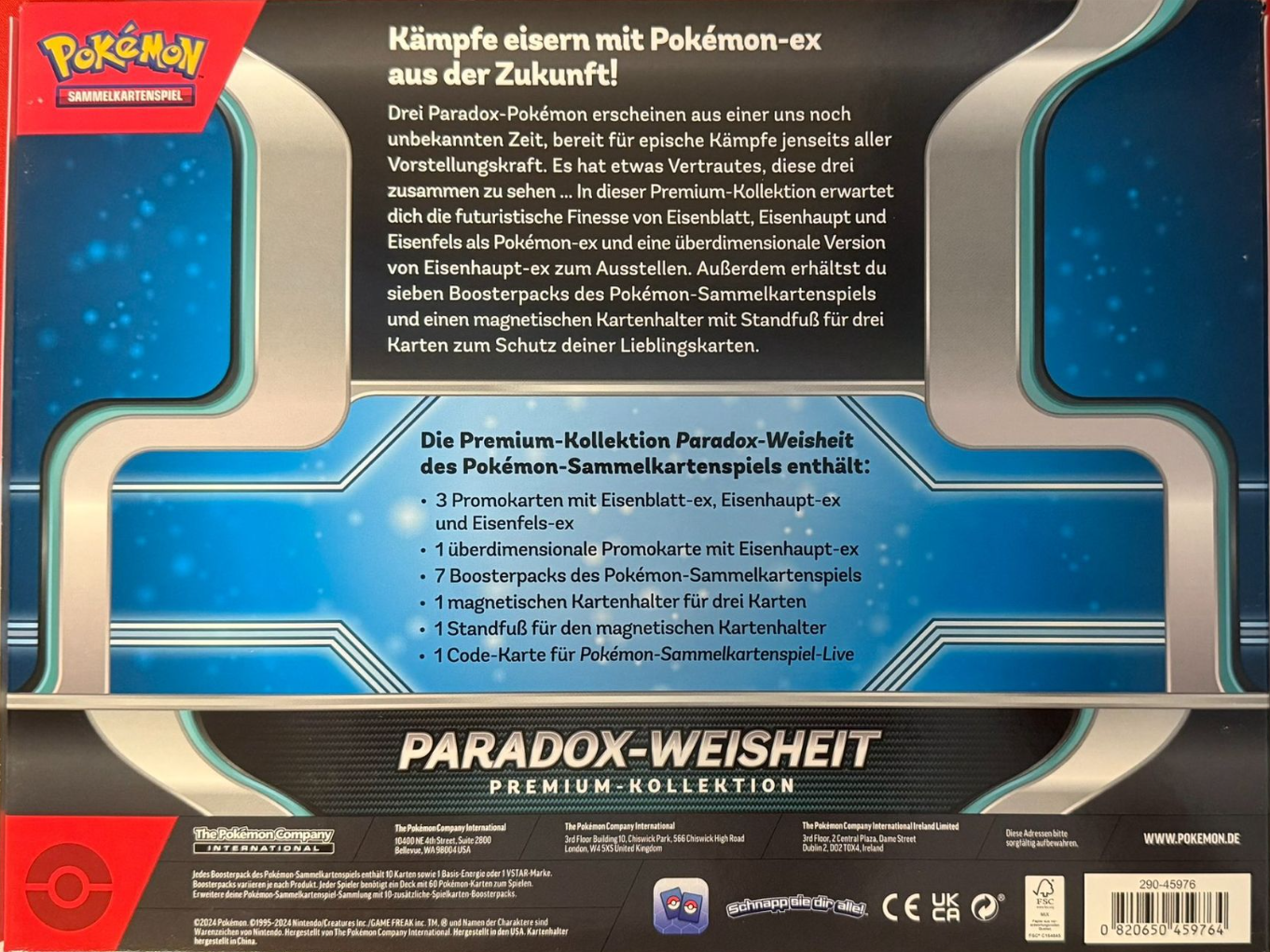 Pokémon - Karmesin und Purpur - Paradox Weisheit Premium Kollektion - DE